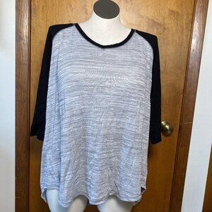 GUC Torrid 3X 3/4 Sleeve Round Neck Casual Pullover Top